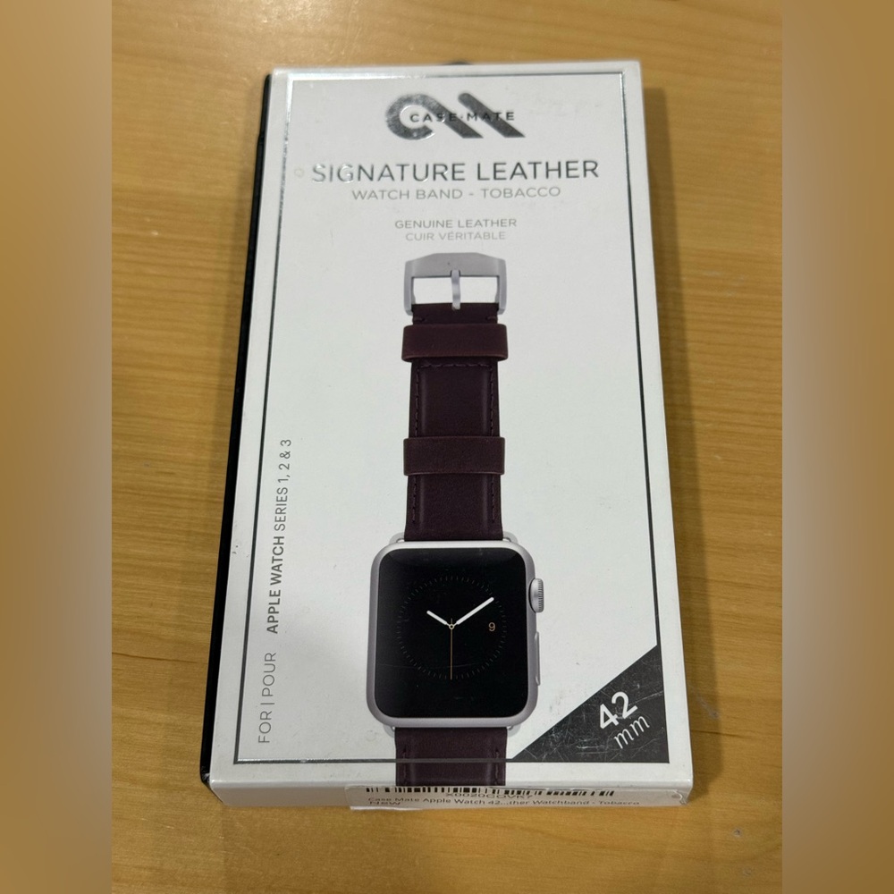 Case Mate leather watch band for Apple Watch 1/2/3  (42mm)